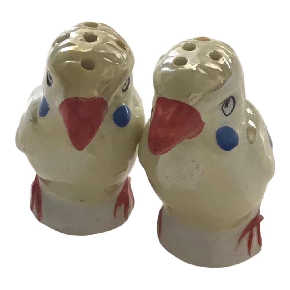 Vintage Porcelain Lusterware Salt & Pepper Shakers